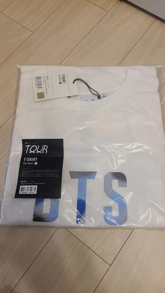 BTS TOUR 공식 MD 티셔츠 화이트 L사이즈